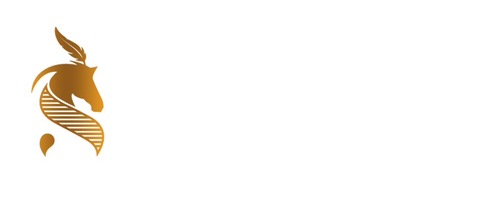 Logo with a copper-colored stylized horse head and mane forming an "S" next to the text "Savyll Beverage Co." in white.