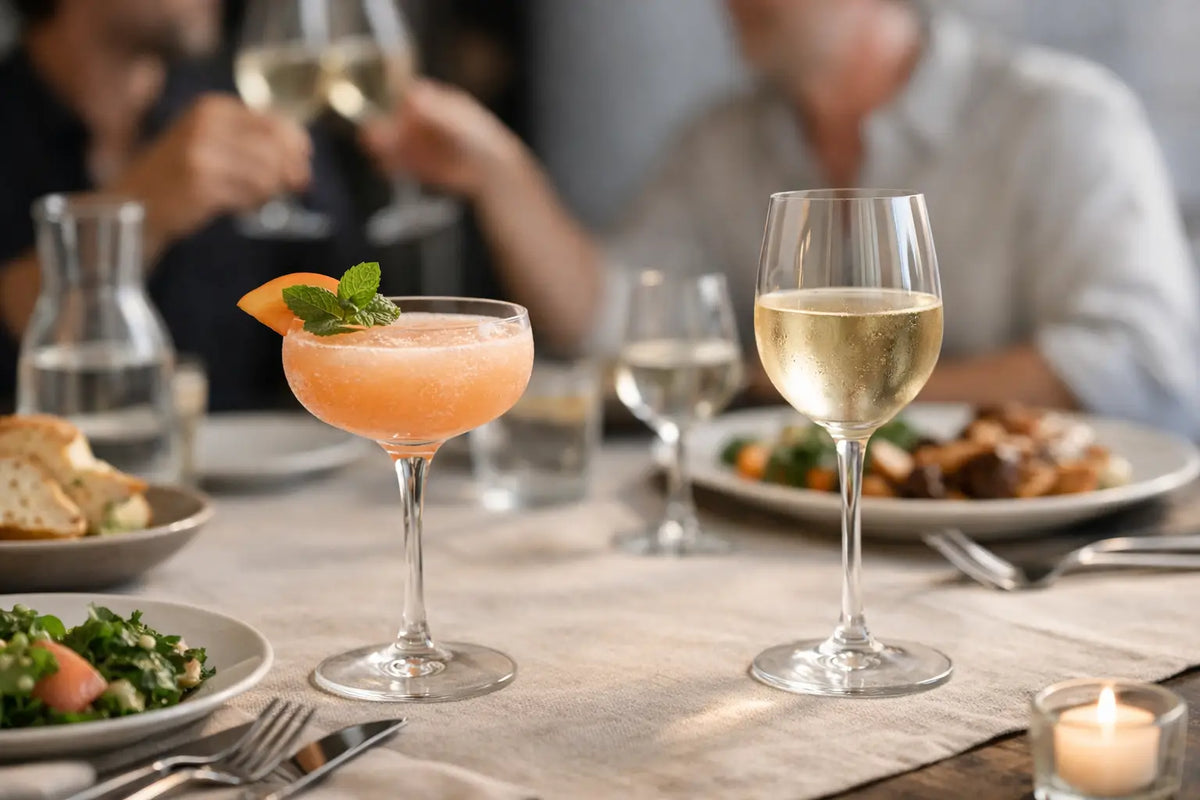 Zero Proof Cocktails Versus Wine for Dinner