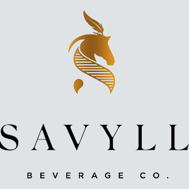 Savyll logo Copper Black Vertical
